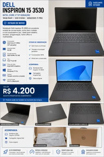 Notebook Dell Inspiron 15 3530