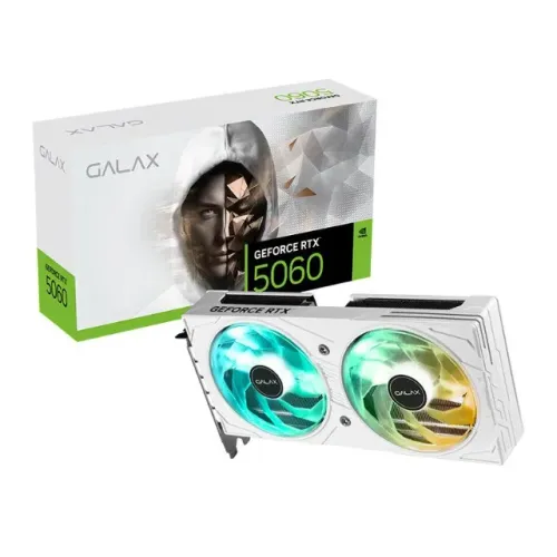 Placa de Video Galax GeForce RTX 5060 EX 1-Click OC White, 8GB, GDDR7, Nova, Lacrada