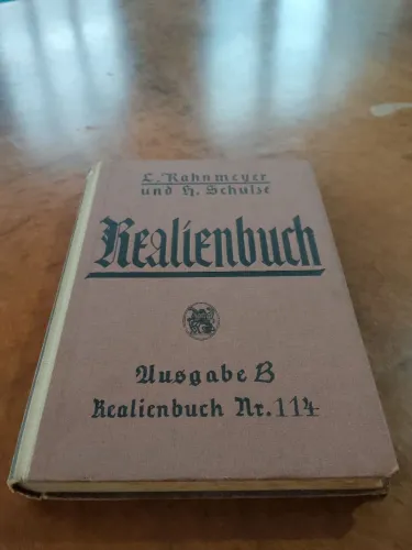 Livro Raro Antigo: Realienbuch (1935) - Kahnmeyer & Schulze | Compêndio