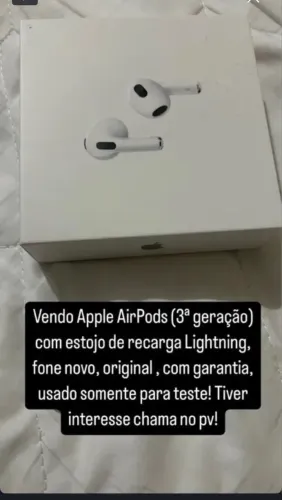 AirPods 3- Fones de Ouvido sem fio-Apple- Original- Usado em bom estado!