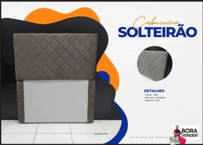 Toque de sofisticação que transforma o ambiente Cabeceira Solteirão Bege acolchoada