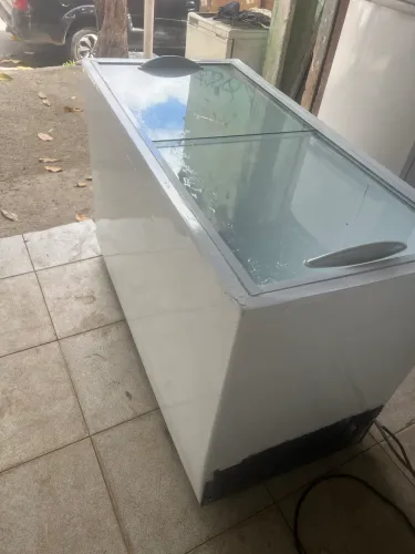 Freezer tampa de vidro