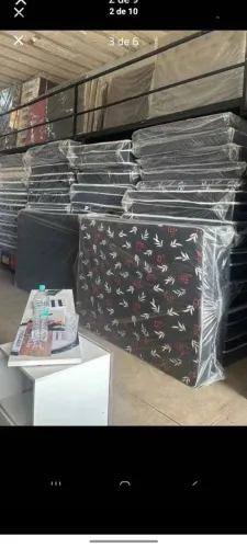 CAMA BOX COM O COLCHÃO ACOPLADO
