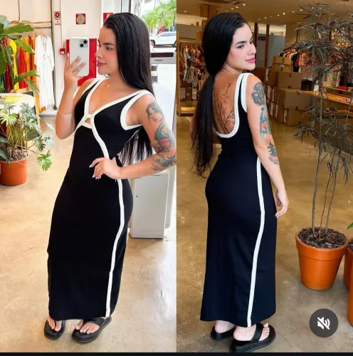 Vestido farm rib