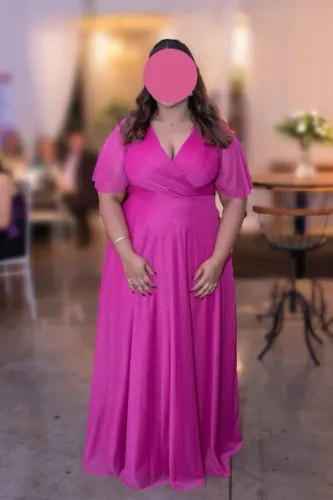 Vestido de festa rosa
