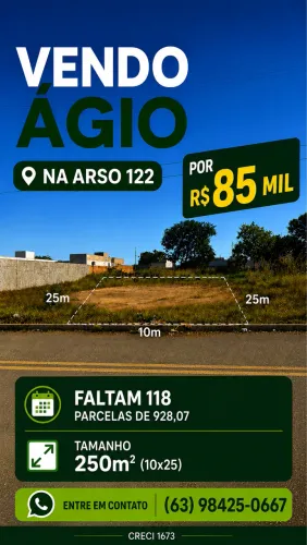 Vendo ágio na ARSO 122, 1205 sul