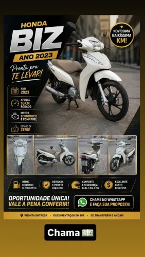 HONDA BIZ 2023 À VENDA!