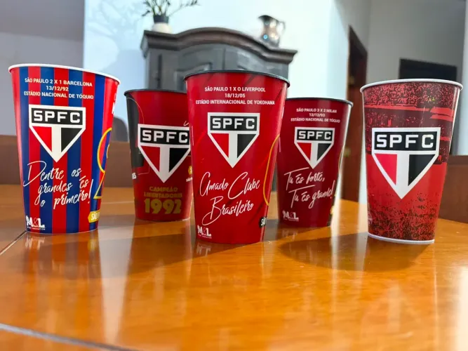 KIT 5 Copos SPFC