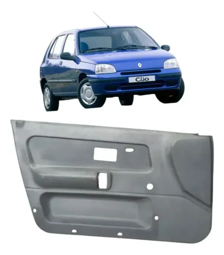 Forro Porta Dianteira Esquerda Renault Clio 96 99 4 Portas Cinza-escuro