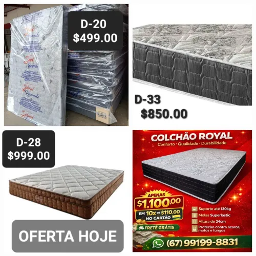 Colchões casal a partir de $499.00 hoje oferta entrego 
