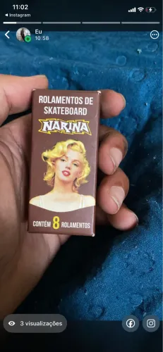 Truck de skate novo e rolamentos novos