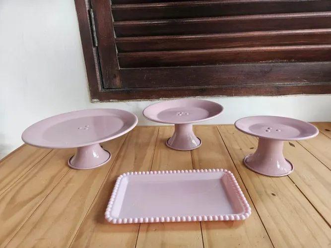 Kit Bandejas Rosa (metal)
