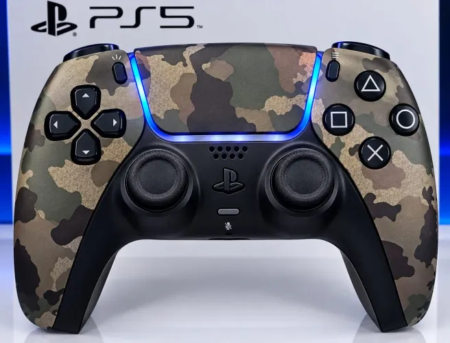 Controle original para Playstation 5. Edição especial Camuflado. Semi-novo. Passo cartão