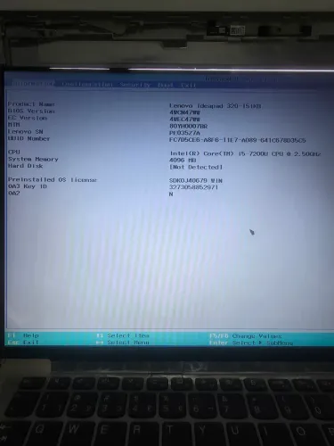 Notebook Lenovo Ideapad 320-15IKB