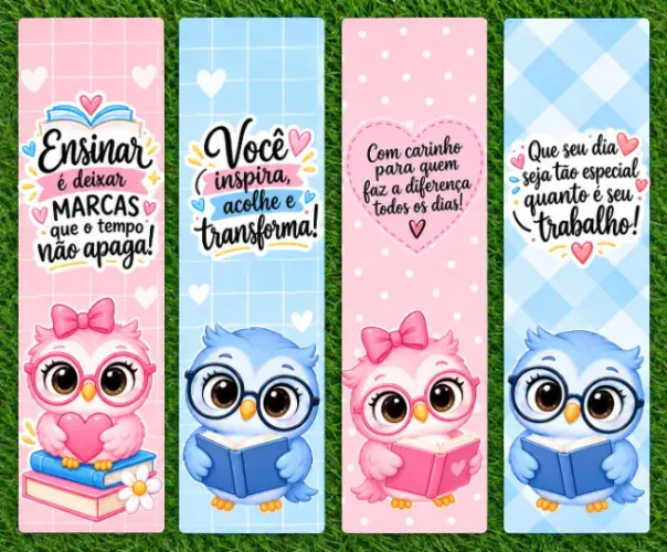 Marca Páginas Personalizados dia dos Professores Lembrancinha
