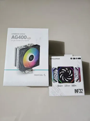 Cooler RGB INF32 DarkFlash + CPU Cooler AG400 DeepCool NOVOS Aceito trocas