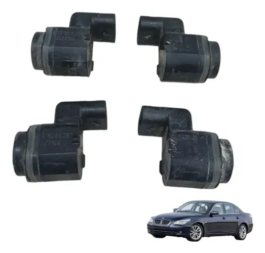 Kit Sensor Estacionamento Traseiro Bmw 530i N52 E60 3.0 2009 Preto