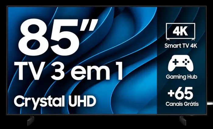Smart TV Samsung Crystal UHD 4K de 85 polegadas