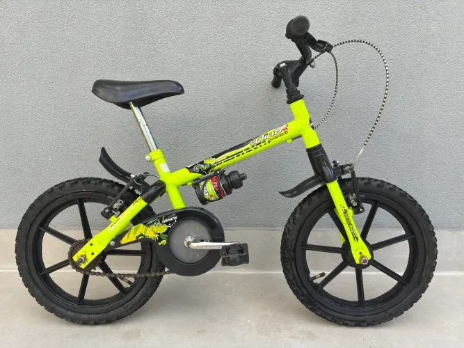 Bicicleta Infantil Aro 16 Track & Bikes Dino Neon Freio V-Brake