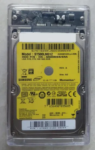 Back-Up HD Externo Samsung Yellow 500GB USB 3.0 para Mac, PC, PS, SmarTV, Windows, xBox