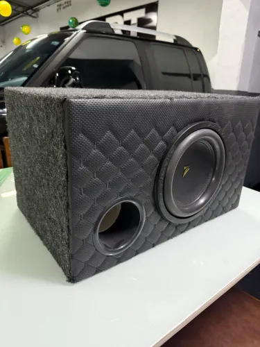 Caixa de grave projetada com Zetta de 700 rms de 10 polegadas