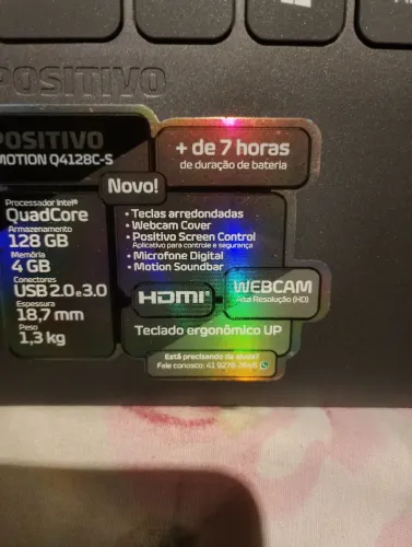 Notebook Positivo MOTIONQ4128C-S 14 pol
