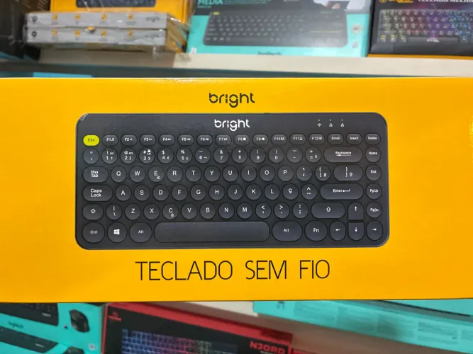 teclado Bluetooth sem fio Bright