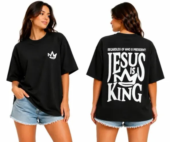 CAMISETA CRISTÃ OVERSIZED 100% ALGODÃO - MARCA VESTE FÉ