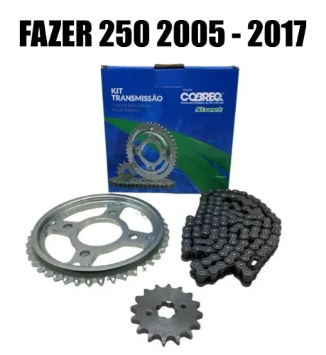 Kit Relação Transmissão Cobreq Fazer 250 2005 Até 2017