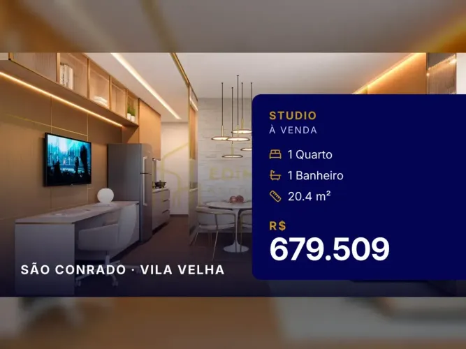 Pronto para morar: Studio em São Conrado, Vila Velha, com áreas de lazer incríveis!