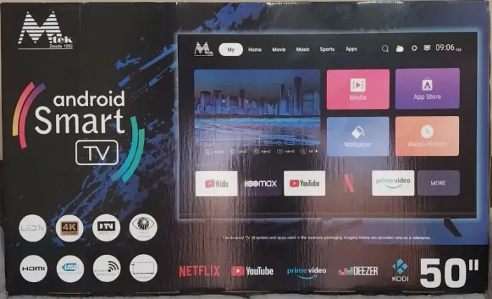 SMART TV MTEK 50" NOVA COMPLETA.