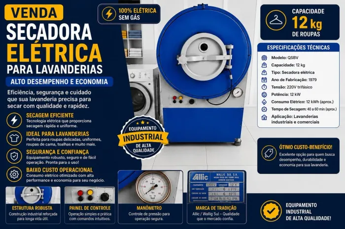 Secadora para lavanderia comercial