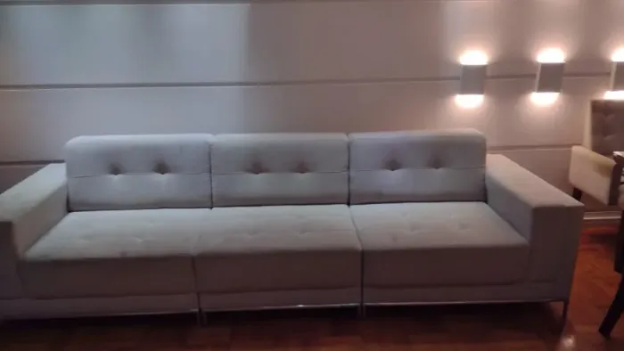 Sofá de tecido linho para Sala living Grande - 03 lugares com 03 metros - seminovo