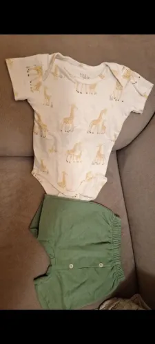 Conjunto de algodão Tilly - bebê 6 a 9 meses 