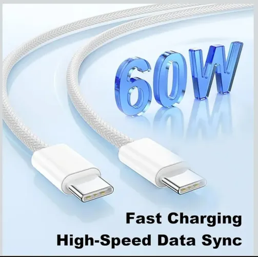 Cabo USB-C para iPhone USB-C - 1 Metros | Carregamento Rápido 60W