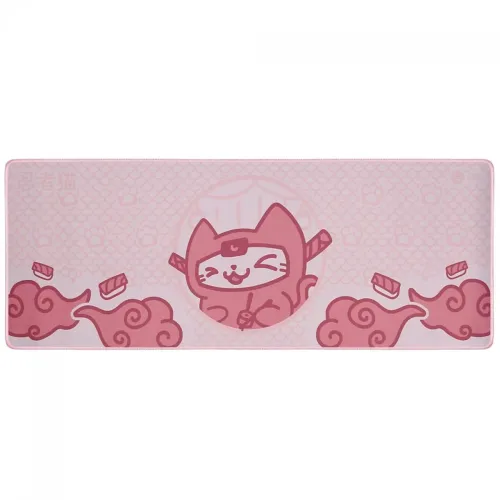 Mousepad Gamer Ninja MewMew Control Grande 800x300mm Rosa