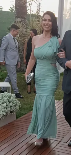 Vestido de festa verde claro - belíssimo!!