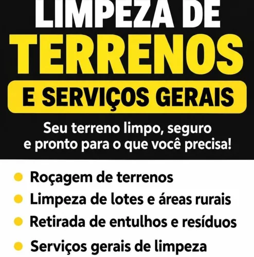 FAÇO LIMPEZA DE TERRENOS E SERVIÇOS GERAIS EM TODA CAMPO GRANDE!