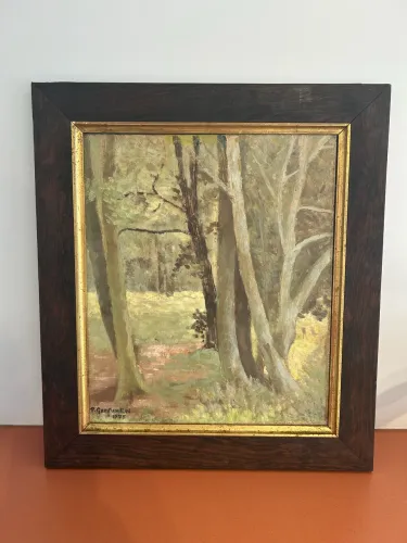 Quadro Paul Garfunkel - Pintura Original sobre Eucatex (1975)