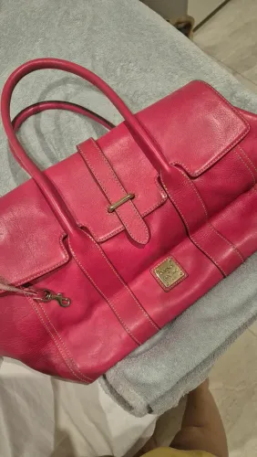 Bolsa Dooney & Bourke Couro Legítimo Rosa Pink / Satchel Grande