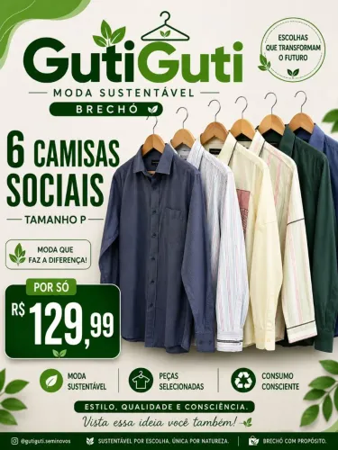 Camisa Social 03 peças Por