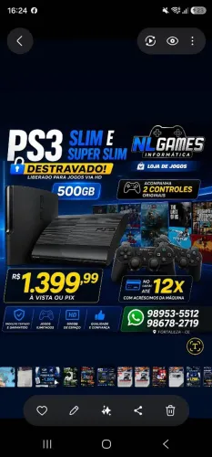Ps3 destravdo 500GB