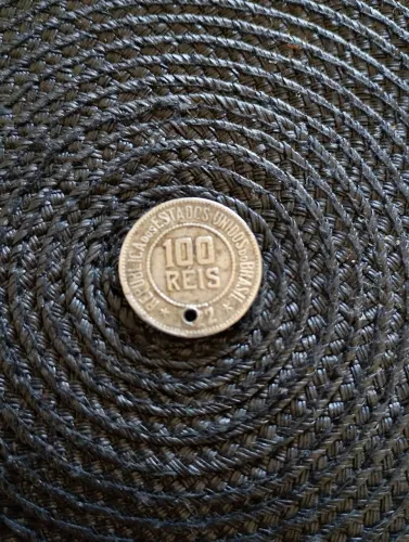 Moeda escassa de 100 réis 1922
