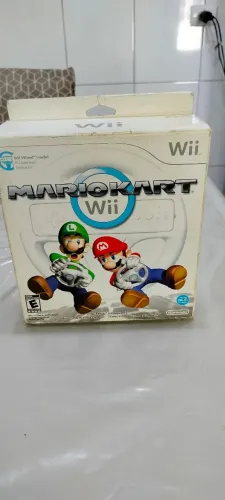 Mario Kart Wii [wheel Bundle] Wii Com Volante Original na caixa colecionador 