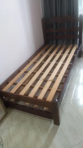 cama de solteiro madeira angelim c/cama conjugada 