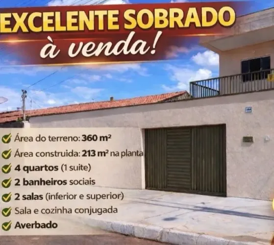 Excelente sobrado à venda em Caldas Novas Go!