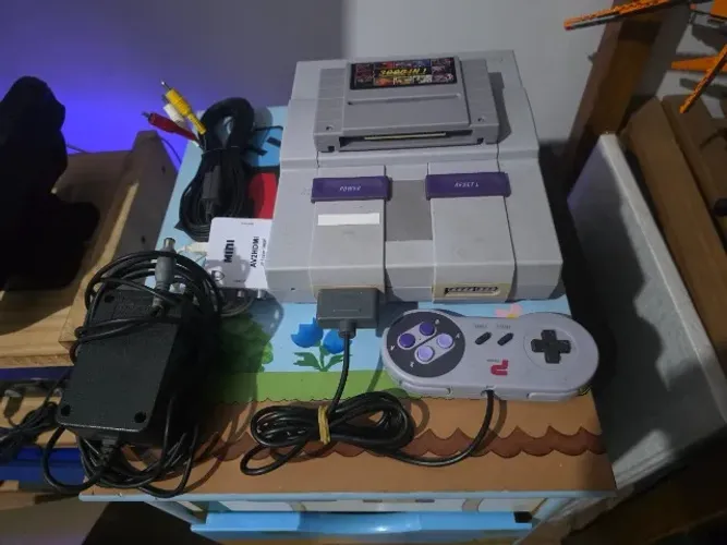 Super Nintendo + Everdrive lotado de jogos