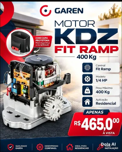 Motor de portão deslizante ou basculante garem 400k
