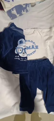 Conjunto menino inverno 3 a 6 meses