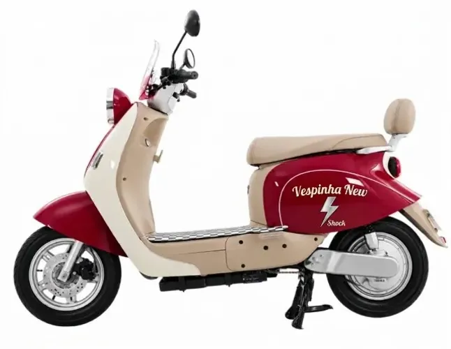 Scooter Eletrica Vespinha New 1000w Bateria Litio autonomia 50km vermelho vinho